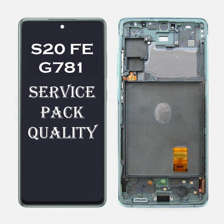 OLED LCD Screen Digitizer Full Assembly with Frame for Samsung Galaxy S20 FE 5G G781 (Mint) - Best Cell Phone Parts Distributor in Canada, Parts Source OLED LCD Screen Digitizer Full Assembly with Frame for Samsung Galaxy S20 FE 5G G781 (Mint) - Best Cell Phone Parts Distributor in Canada, Parts Source